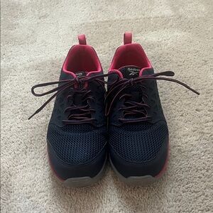 Reebok Women's Black and Pink Steel Toed Shoes